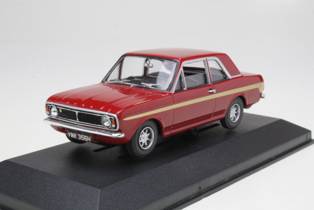 Ford Cortina Lotus Mk2, punainen - Sulje napsauttamalla kuva