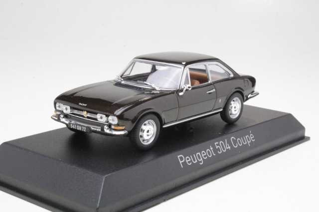 Peugeot 504 Coupe 1969, tummanruskea - Sulje napsauttamalla kuva