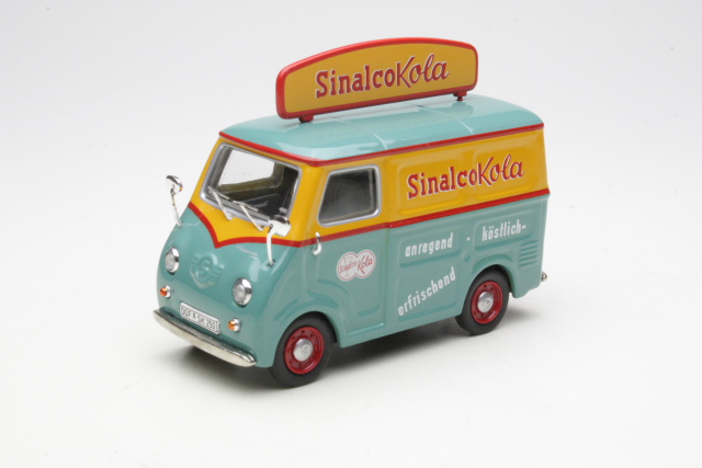 Goggomobil TL250, vihreä/keltainen "Sinalco Kola" - Sulje napsauttamalla kuva