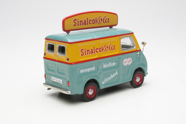 Goggomobil TL250, vihreä/keltainen "Sinalco Kola" - Sulje napsauttamalla kuva