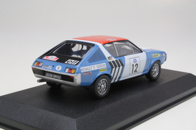 Renault 17 Gordini, Press on Regardless 1974, J.L.Therier, no.12 - Sulje napsauttamalla kuva