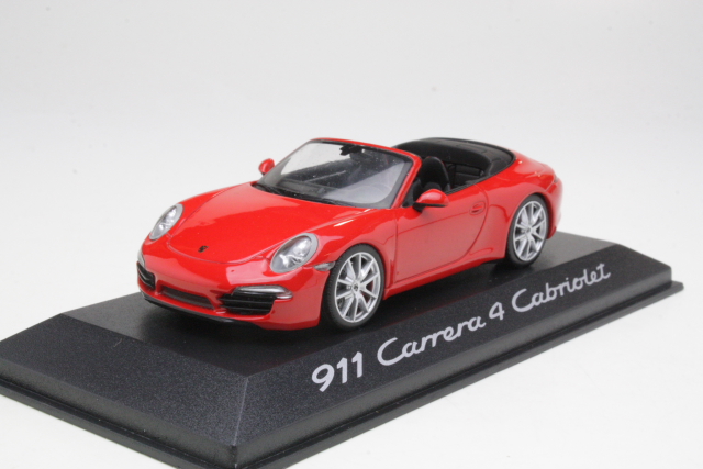Porsche 911 Carrera 4 Cabriolet, punainen - Sulje napsauttamalla kuva