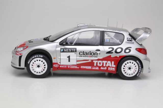 Peugeot 206 WRC, Finland 2001, M.Grönholm, no.1 - Sulje napsauttamalla kuva