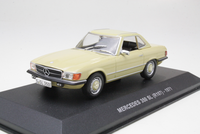 Mercedes 350SL (R107) 1971, beige - Sulje napsauttamalla kuva