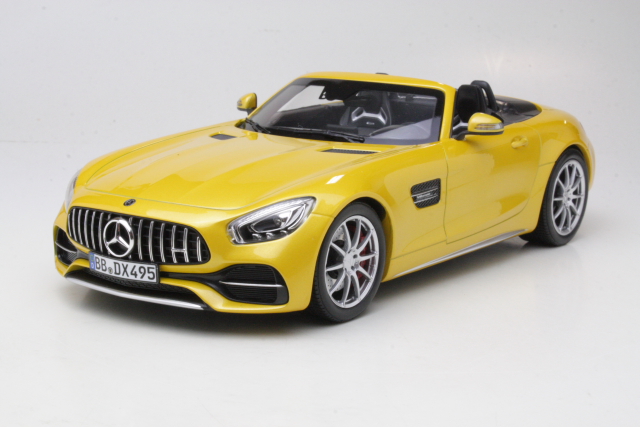 Mercedes-AMG GT C Roadster 2017, keltainen - Sulje napsauttamalla kuva