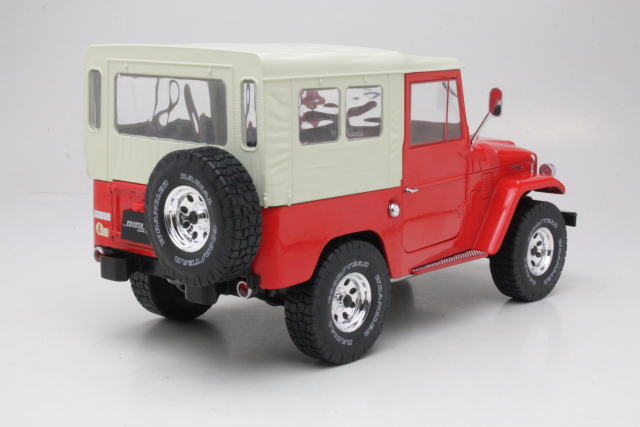 Toyota Land Cruiser FJ40 1967, punainen/beige (closed soft top) - Sulje napsauttamalla kuva