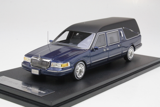 Lincoln Towncar Hearse 1997, sininen