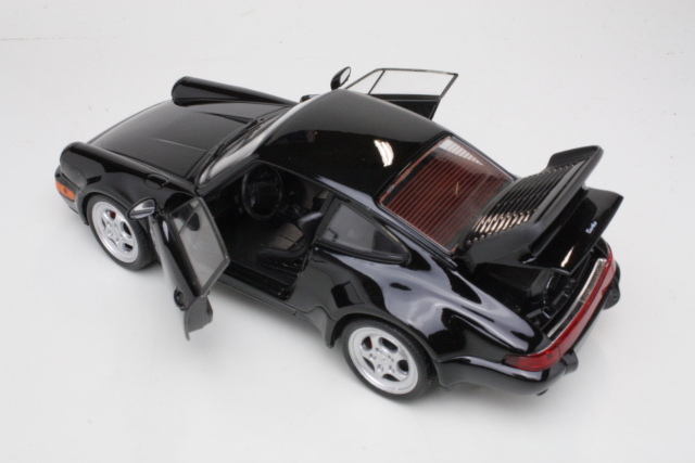 Porsche 911 (964) Turbo 1990, black - Click Image to Close