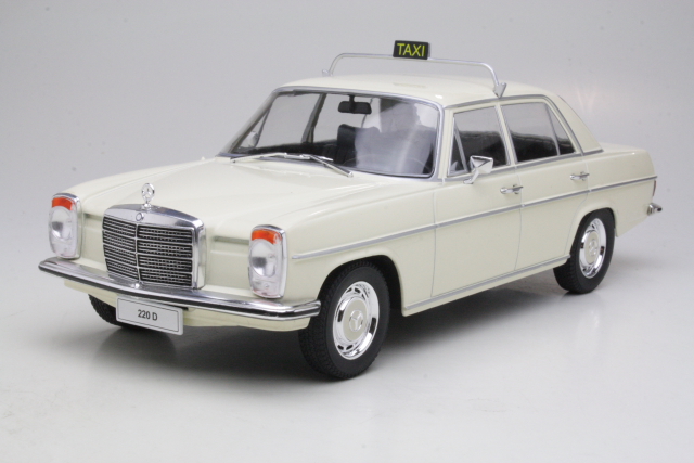 Mercedes 220D (W115) 1973, beige "Taxi" - Sulje napsauttamalla kuva