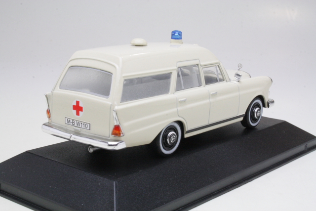 Mercedes 230 (w110) Ambulance 1966, kermanvalkoinen - Sulje napsauttamalla kuva