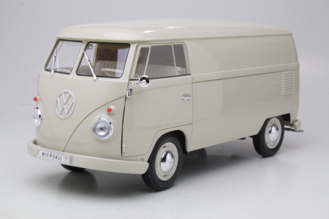 VW T1 Box Vagon 1963, kermanvalkoinen - Sulje napsauttamalla kuva