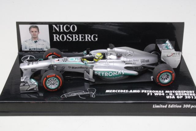 Mercedes AMG W04, USA GP 2013, N.Rosberg, no.9 - Sulje napsauttamalla kuva