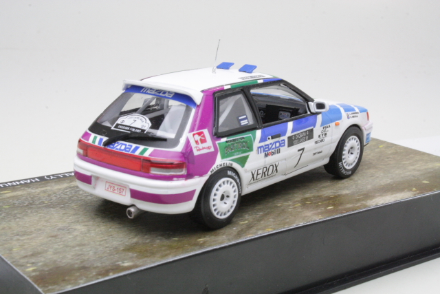 Mazda 323 GT-X, Finland 1991, H.Mikkola, no.7 - Click Image to Close