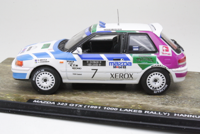 Mazda 323 GT-X, Finland 1991, H.Mikkola, no.7 - Click Image to Close