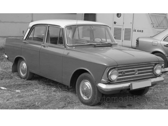 Moskvitch 408 1964, punainen/valkoinen "2 etuvaloa" - Sulje napsauttamalla kuva