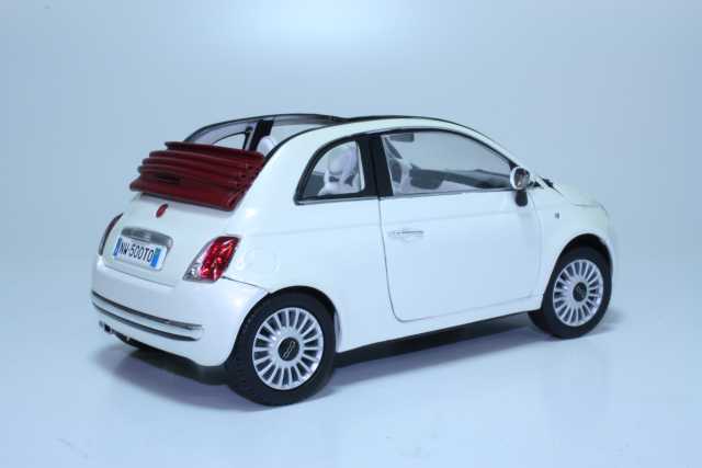 Fiat 500C Cabriolet 2009, white 1:18