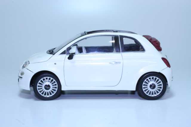 Fiat 500C Cabriolet 2009, white 1:18