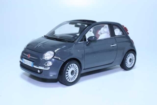Fiat 500C Cabriolet 2009, dark grey 1:18