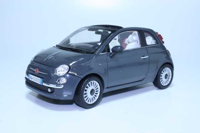 Fiat 500C Cabriolet 2009, dark grey 1:18