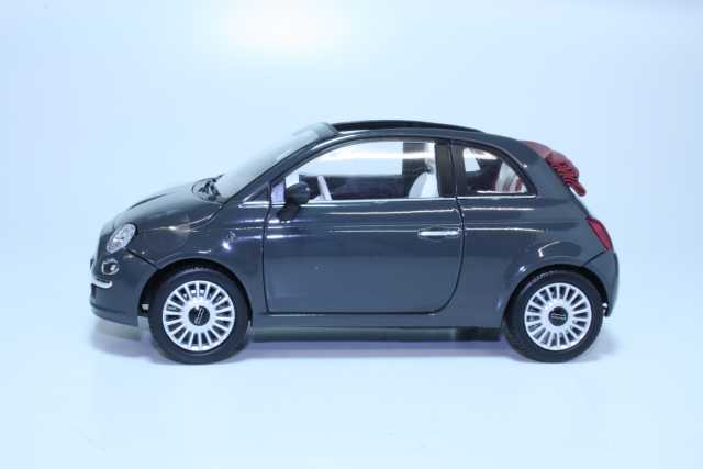 Fiat 500C Cabriolet 2009, dark grey 1:18
