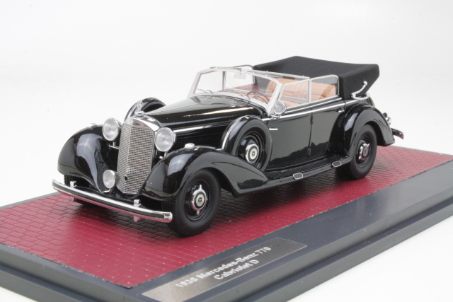 Mercedes 770 Cabriolet D (W07) 1938, musta - Sulje napsauttamalla kuva