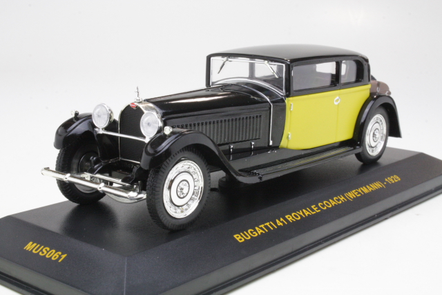 Bugatti 41 Royale Coach (Weymann) 1929, musta/keltainen