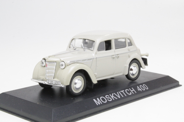 Moskvitch 400, kermanvalkoinen - Sulje napsauttamalla kuva