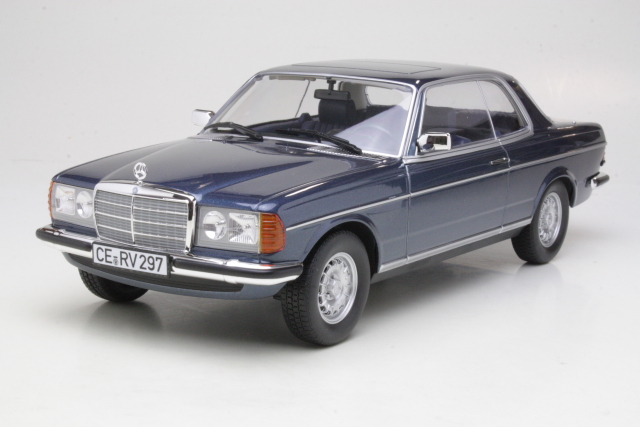 Mercedes 280CE (C123) 1980, sininen - Sulje napsauttamalla kuva