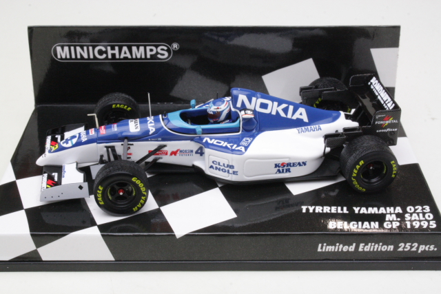 Tyrrell Yamaha 023, Belgian GP 1995, M.Salo, no.4 - Sulje napsauttamalla kuva