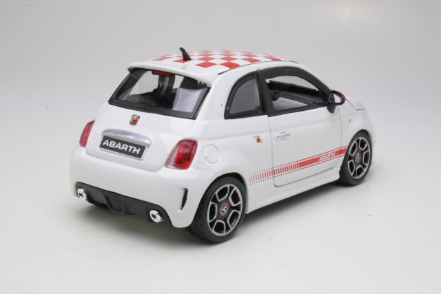 Fiat 500 Abarth 2008, valkoinen 1:24 - Sulje napsauttamalla kuva