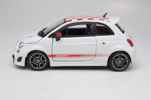 Fiat 500 Abarth 2008, valkoinen 1:24 - Sulje napsauttamalla kuva