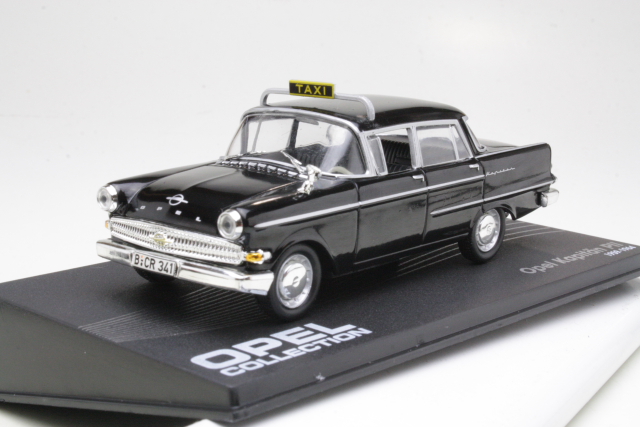 Opel Kapitan P2 1959, musta "Taxi" - Sulje napsauttamalla kuva