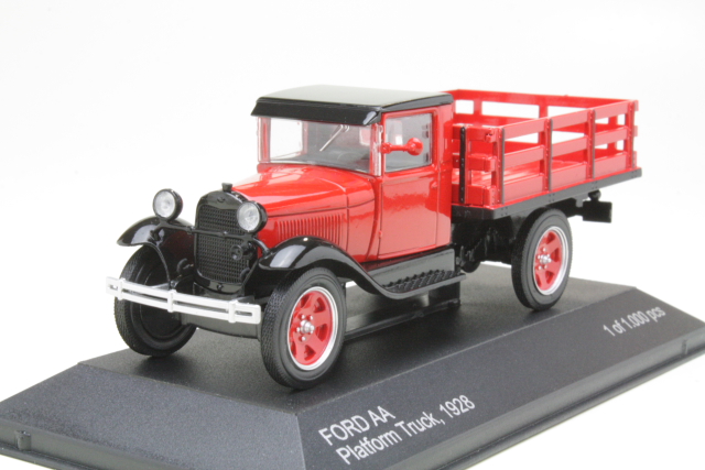 Ford AA Platform Truck 1928, punainen - Sulje napsauttamalla kuva