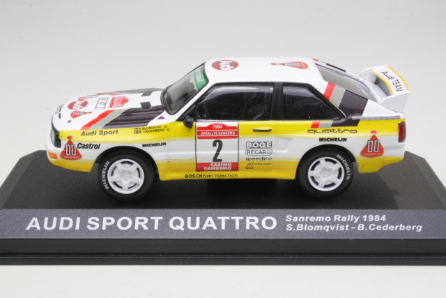 Audi Sport Quattro, San Remo 1984, S.Blomqvist, no.2 - Sulje napsauttamalla kuva