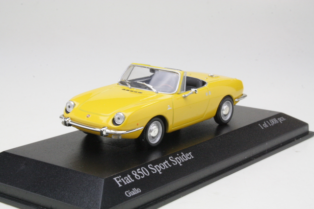 Fiat 850 Sport Spider 1968, keltainen - Sulje napsauttamalla kuva