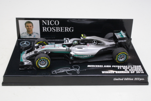 Mercedes-AMG W07 Hybrid, 1st. Bahrain GP 2016, N.Rosberg, no.6 - Sulje napsauttamalla kuva