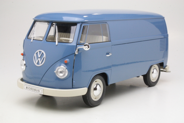 VW T1 Box Vagon 1963, sininen - Sulje napsauttamalla kuva