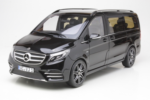 Mercedes V-Class AMG-Line 2017, musta - Sulje napsauttamalla kuva