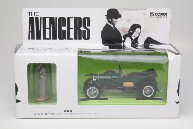 Vintage Bentley with John Steed figure "The Avengers"
