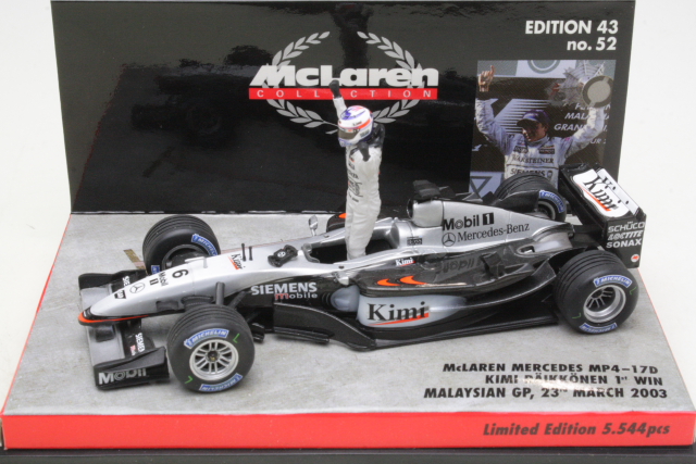 McLaren Mercedes MP4/17D, Malaysian GP 2003, K.Räikkönen, no.6 - Sulje napsauttamalla kuva