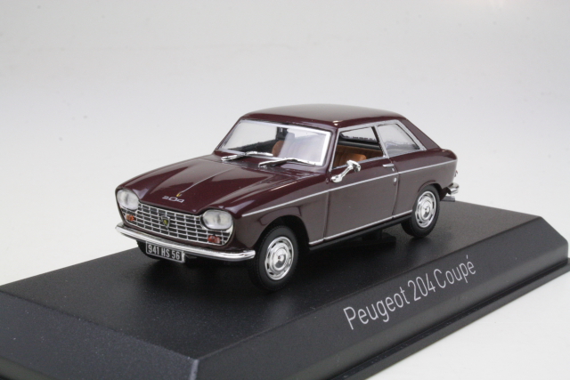 Peugeot 204 Coupe 1967, derk red - Click Image to Close