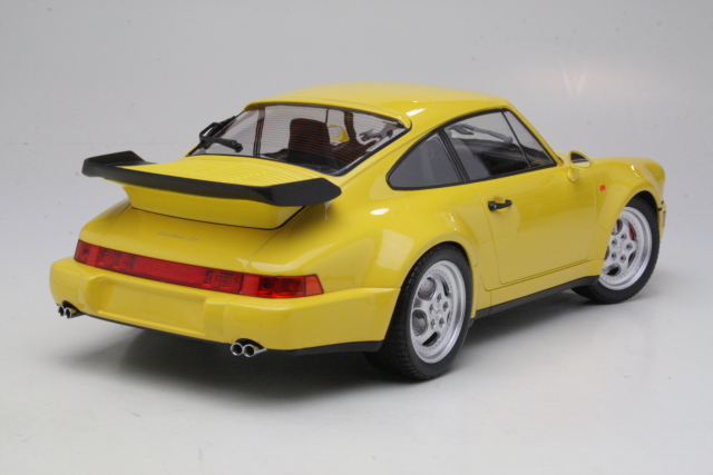 Porsche 911 Turbo (964) 1990, yellow - Click Image to Close