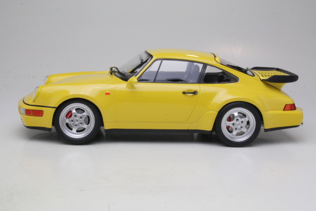 Porsche 911 Turbo (964) 1990, yellow - Click Image to Close