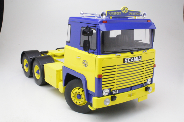 Scania LBT 141 1976, yellow/blue "ASG" - Click Image to Close