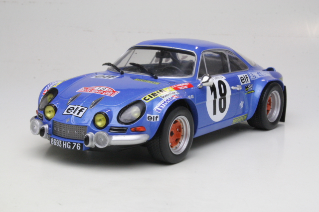 Alpine Renault A110 1800S, Monte Carlo 1973, J.C.Andruet, no.18 - Sulje napsauttamalla kuva