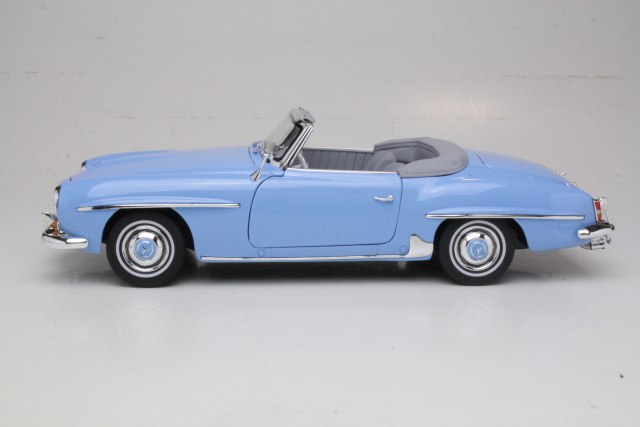 Mercedes 190SL (w121) 1955, vaaleansininen - Sulje napsauttamalla kuva