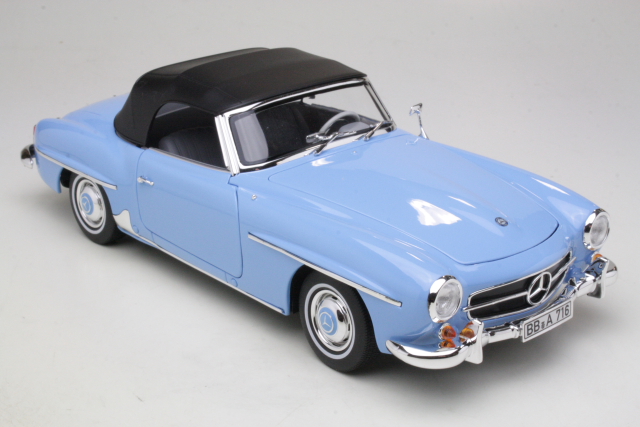 Mercedes 190SL (w121) 1955, vaaleansininen - Sulje napsauttamalla kuva