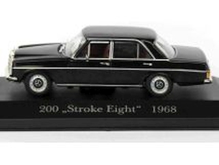 Mercedes 200 (w115) 1968, musta "Stroke Eight" - Sulje napsauttamalla kuva