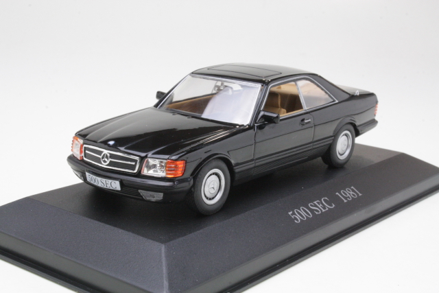 Mercedes 500SEC (w126) Coupe 1981, musta - Sulje napsauttamalla kuva