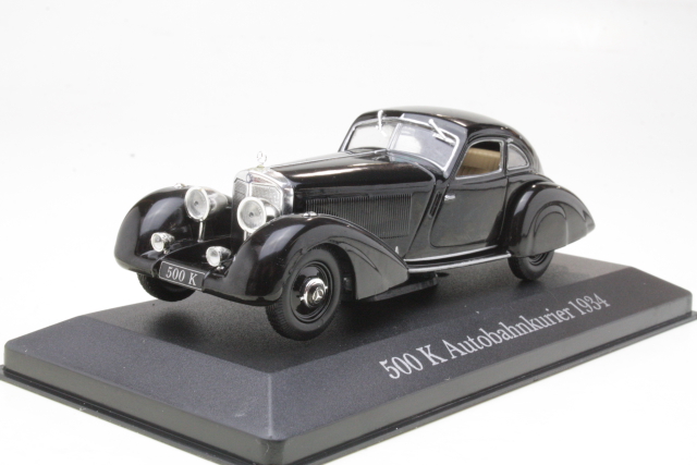 Mercedes 500K Autobahnkurier (w29) 1934, musta - Sulje napsauttamalla kuva